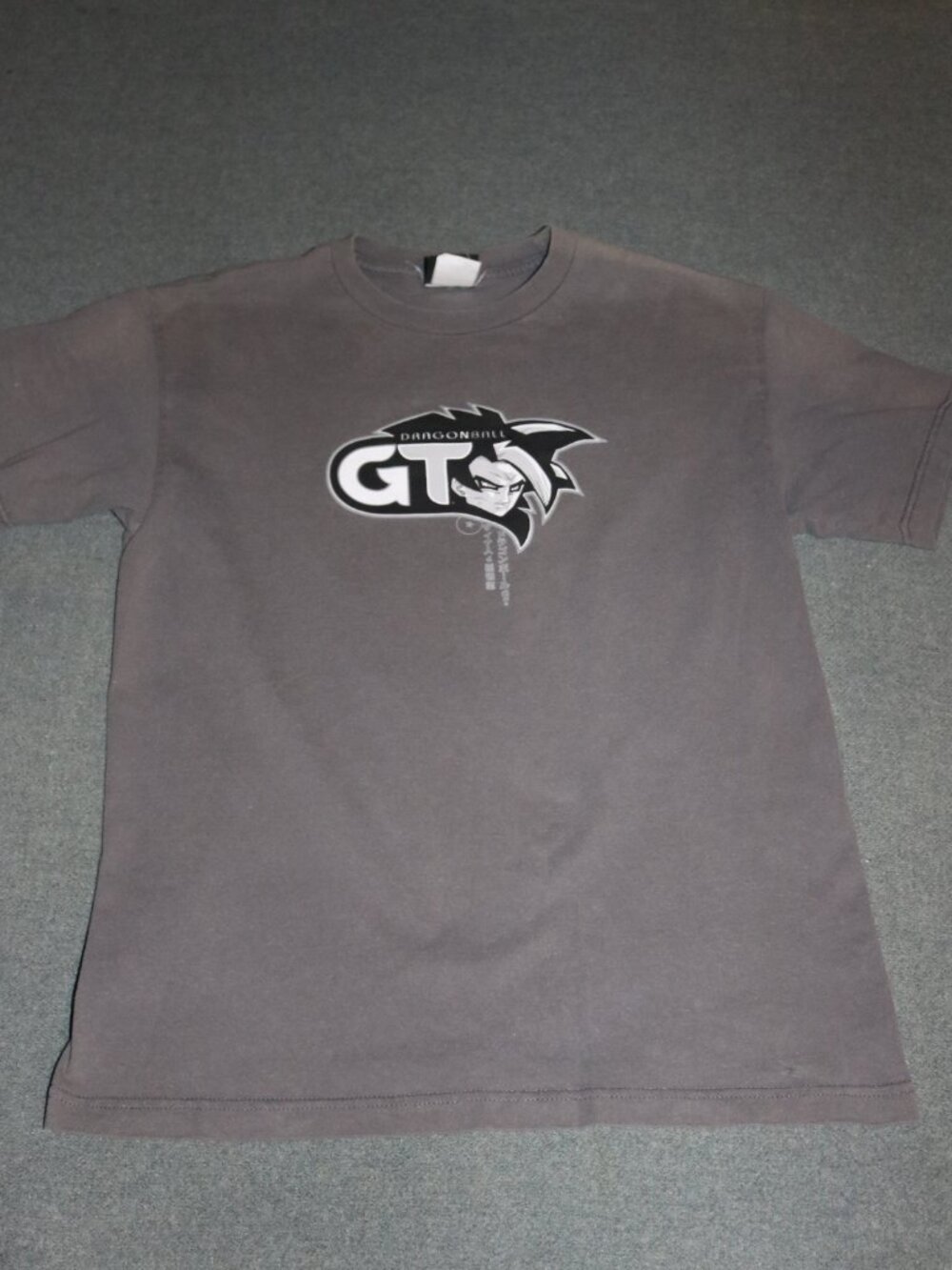 Dragon Ball GT T-shirt Mens Medium Gray Odmart 2003 DBGT Goku Faded